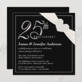 25周年結婚記念日パーティーの招待状 招待状 (正面/裏面)