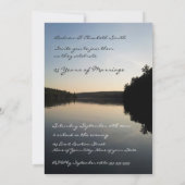 25周年結婚記念日パーティー招待状 夕焼け 招待状 (裏面)