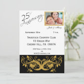 25周年結婚記念日パーティー招待状 招待状 (スタンド正面)
