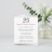 25周年結婚記念日パーティー招待状 招待状 (スタンド正面)
