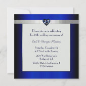 25周年結婚記念日パーティー招待状 招待状 (裏面)