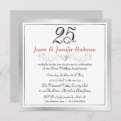 25周年結婚記念日パーティー招待状 招待状 (正面/裏面)