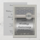 25周年結婚記念日パーティー招待状 招待状 (正面/裏面)