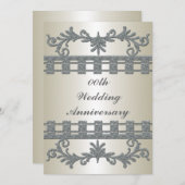 25周年結婚記念日パーティー招待状 招待状 (正面/裏面)