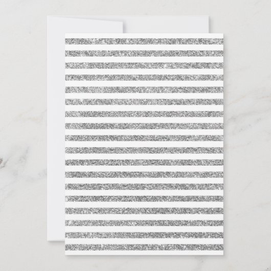 25周年結婚記念日パーティー - シルバー ホワイト 招待状 (裏面)