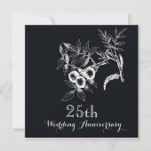 25周年結婚記念日パーティー 招待状 (正面)