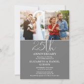 25周年結婚記念日フォトフレーム 招待状 (正面)