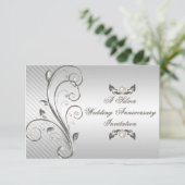 25周年結婚記念日出欠カード 招待状 (スタンド正面)