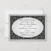 25周年結婚記念日出欠確認招待カード 招待状 (裏面)