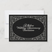 25周年結婚記念日出欠確認招待状 招待状 (正面)