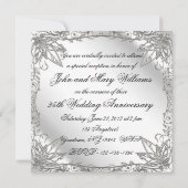 25周年結婚記念日招待状カード 招待状 (裏面)