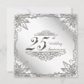 25周年結婚記念日招待状カード 招待状 (正面)