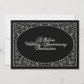 25周年結婚記念日招待状カード 招待状 (正面)