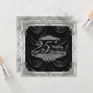 25周年結婚記念日招待状カード 招待状
