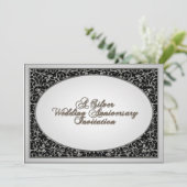 25周年結婚記念日招待状カード 招待状 (スタンド正面)