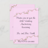 25周年結婚記念日招待状 招待状 (正面/裏面)