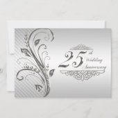 25周年結婚記念日招待状 招待状 (正面)