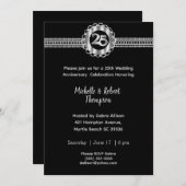 25周年結婚記念日招待状 招待状 (正面/裏面)