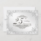 25周年結婚記念日招待状 招待状 (正面)