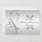 25周年結婚記念日招待状 招待状 (正面)