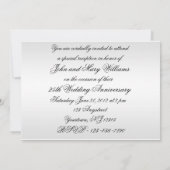 25周年結婚記念日招待状 招待状 (裏面)