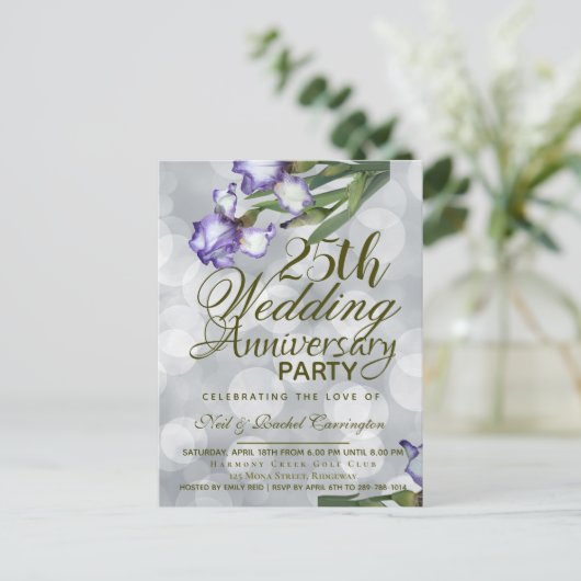 25周年結婚記念日発表ポストカード 案内ポストカード (スタンド正面)