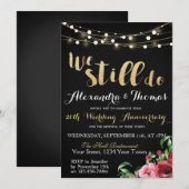 25周年結婚記念日、まだまだ記念日を大切に 招待状 (正面/裏面)