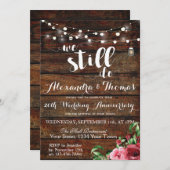 25周年結婚記念日、まだ記念日を祝う 招待状 (正面/裏面)