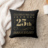 25周年結婚記念日 クッション (ブランケット)