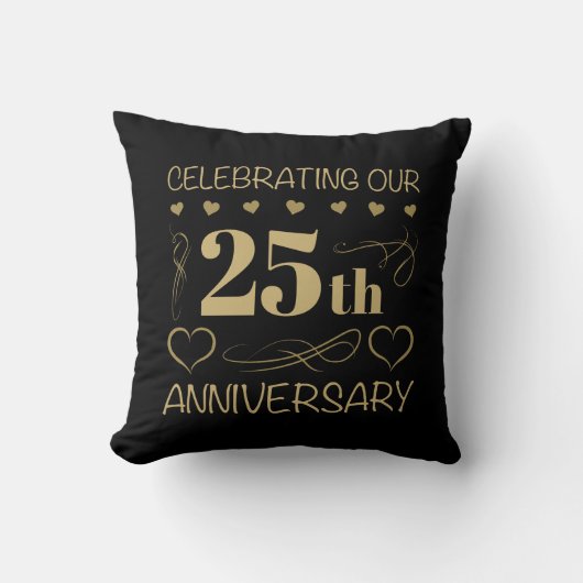 25周年結婚記念日 クッション (正面)