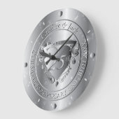 25周年結婚記念日 シルバーハート ラージ壁時計 (傾斜)