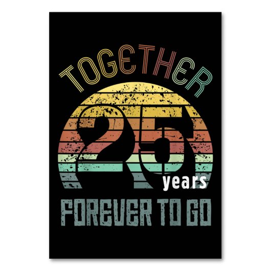 25周年結婚記念日 テーブルナンバー (正面)