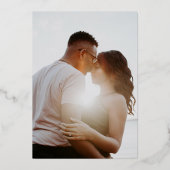 25周年結婚記念日 フォトフレーム付き 箔招待状 (裏面)