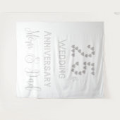 25周年結婚記念日 親 シルバーウェディング タペストリー (正面(横))