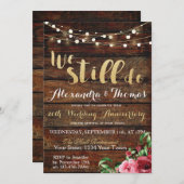 25周年結婚記念日、 Anniversaryはまだ続く 招待状 (正面/裏面)