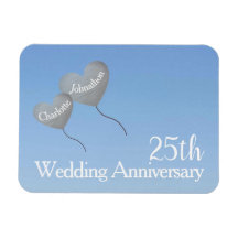 25周年結婚銀ハート風船