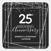 25周年結婚銀 スクエアシール (正面)