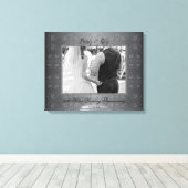 「25周年結婚」ハンドシルバ書ー キャンバスプリント (インサイチュ (ウッドフロア))