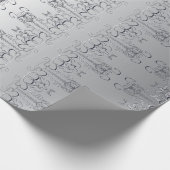 「25周年結婚」ハンドシルバ書ー ラッピングペーパー (角)