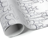 「25周年結婚」ハンドシルバ書ー ラッピングペーパー (ロールコーナー)