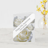 25周年編集可能シルバーバラ カード (黄色い花)