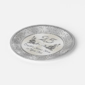 25周年記パーソナライズされた念紙プレート ペーパープレート (アングル)