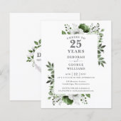 25周年記念おめでとう　ご予算に優しい招待状 (正面/裏面)