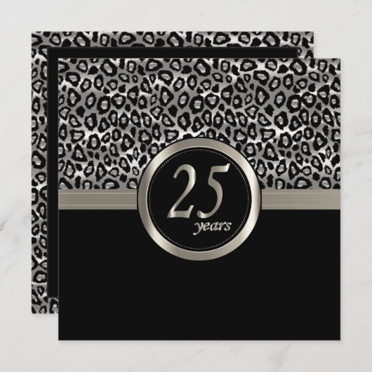 25周年記念おめでとう 招待状 (正面/裏面)