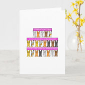 25周年記念かわいい猫たち カード (黄色い花)