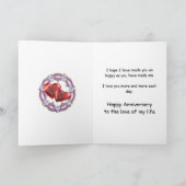 25周年記念に最適な花のカード。愛するパートナーに カード (内部)