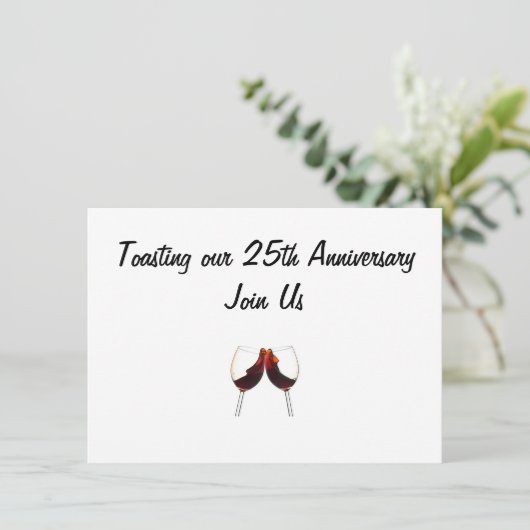 25周年記念のお祝いにご招待します 招待状 (スタンド正面)