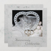 25周年記念のお祝い 招待状 (正面/裏面)