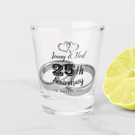25周年記念のギフト ショットグラス (正面)