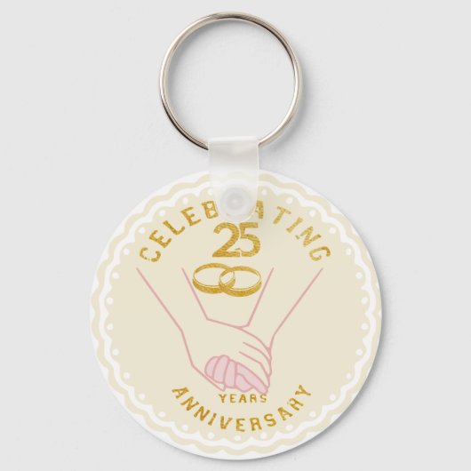 25周年記念のプレゼント キーホルダー (正面)